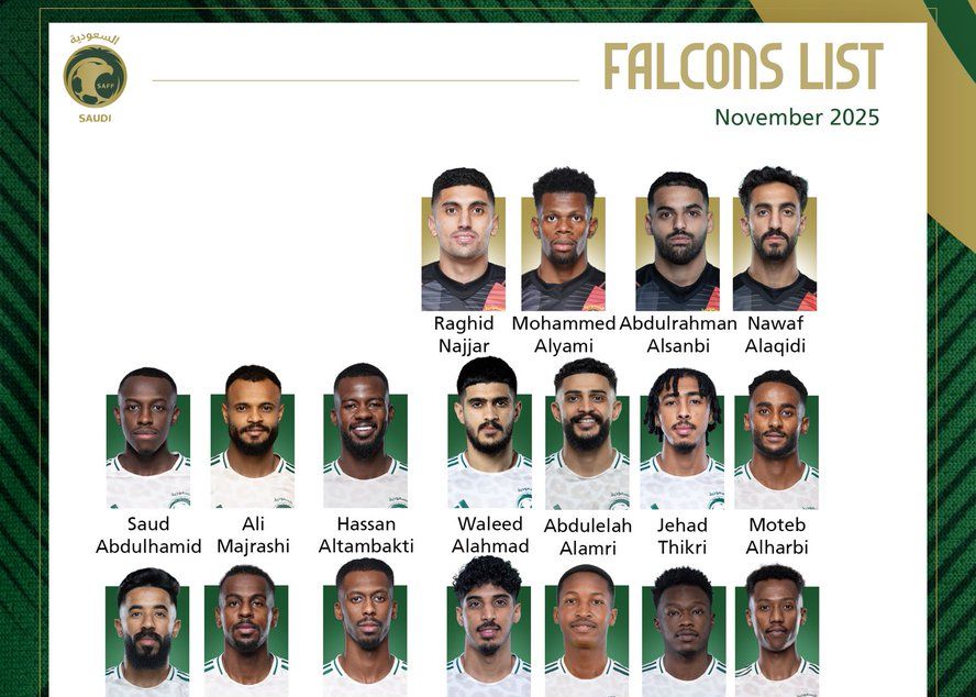 Arábia Saudita anuncia escalação da seleção nacional para novembro: liderada por Dossari; jogará contra duas seleções africanas