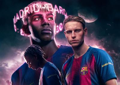 O destaque desta noite! Barcelona divulga oficialmente pôster do El Clasico: Yamal e De Jong aparecem