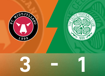 Relatório da Liga Europa: Gegocha marcou 1 chute e 1 passe, Midtjylland derrotou o Celtic por 3-1